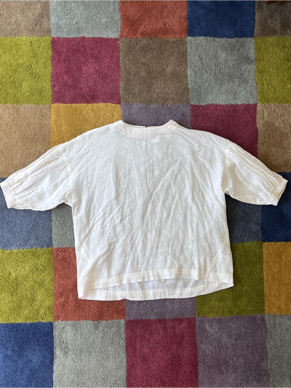 Apiece Apart White Short-Sleeve Boxy Tee
